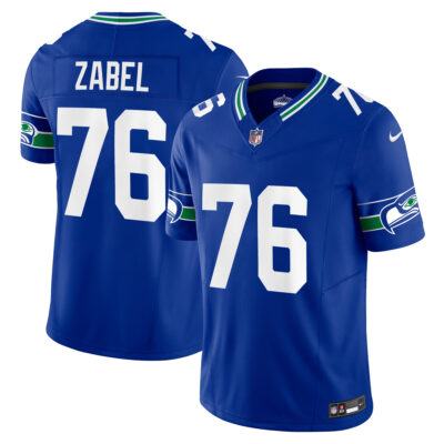Grey Zabel Seattle Seahawks Royal Blue Alternate Vapor F.U.S.E Limited Jersey - All Stitched