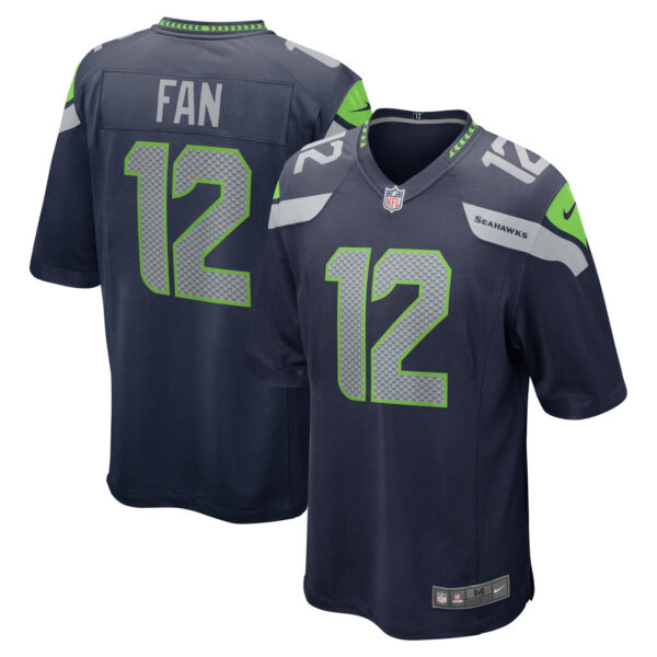 12th Fan Seattle Seahawks Navy Home Game Jersey - All Stitched