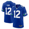 12th Fan Seattle Seahawks Royal Blue Alternate Game Jersey - All Stitched