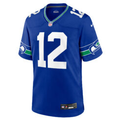 Alternative view of 12th Fan Seattle Seahawks Royal Blue Alternate Game Jersey - All Stitched
