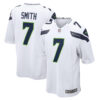 Geno Smith Seattle Seahawks White Away Game Jersey - All Stitched