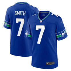 Geno Smith Seattle Seahawks Royal Blue Alternate Game Jersey - All Stitched
