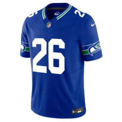 Alternative view of Zach Charbonnet Seattle Seahawks Royal Blue Alternate Vapor F.U.S.E Limited Jersey - All Stitched