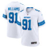 Tyleik Williams Detroit Lions White Away Game Jersey - All Stitched