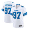 Aidan Hutchinson Detroit Lions White Away Game Jersey - All Stitched