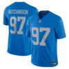 Aidan Hutchinson Detroit Lions Blue Throwback Vapor F.U.S.E Limited Jersey - All Stitched