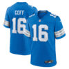 Jared Goff Detroit Lions Blue Home Game Jersey - All Stitched