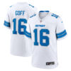 Jared Goff Detroit Lions White Away Game Jersey - All Stitched