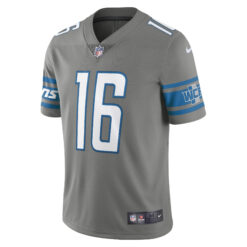 Alternative view of Jared Goff Detroit Lions Grey Alternate Vapor F.U.S.E Limited Jersey - All Stitched