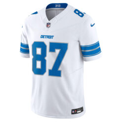 Alternative view of Sam LaPorta Detroit Lions White Away Vapor F.U.S.E Limited Jersey - All Stitched