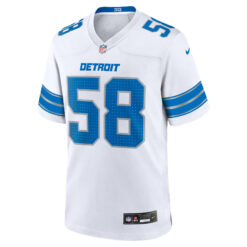 Alternative view of Penei Sewell Detroit Lions White Away Game Jersey - All Stitched