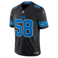 Alternative view of Penei Sewell Detroit Lions Black Alternate Vapor F.U.S.E Limited Jersey - All Stitched