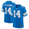 Amon Ra St Brown Detroit Lions Blue Home Game Jersey - All Stitched