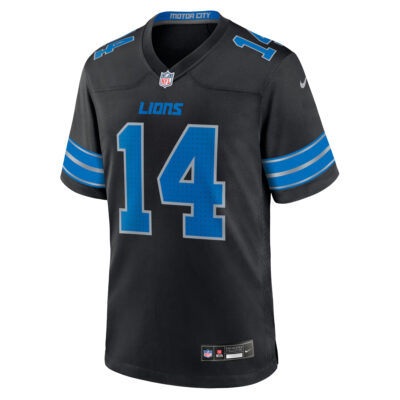 Alternative view of Amon Ra St Brown Detroit Lions Black Alternate Game Jersey - All Stitched