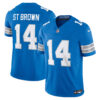 Amon Ra St Brown Detroit Lions Blue Home Vapor F.U.S.E Limited Jersey - All Stitched