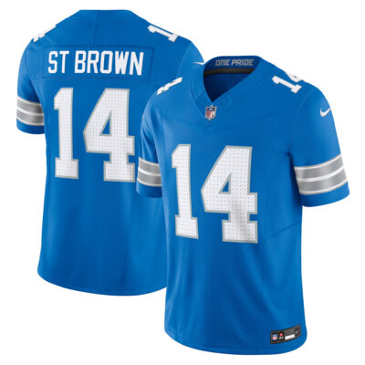 Amon Ra St Brown Detroit Lions Blue Home Vapor F.U.S.E Limited Jersey - All Stitched