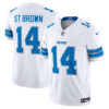 Amon Ra St Brown Detroit Lions White Away Vapor F.U.S.E Limited Jersey - All Stitched