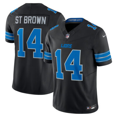 Amon Ra St Brown Detroit Lions Black Alternate Vapor F.U.S.E Limited Jersey - All Stitched