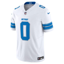Alternative view of Jahmyr Gibbs Detroit Lions White Away Vapor F.U.S.E Limited Jersey - All Stitched