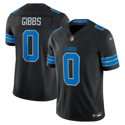 Jahmyr Gibbs Detroit Lions Black Alternate Vapor F.U.S.E Limited Jersey - All Stitched