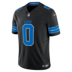 Alternative view of Jahmyr Gibbs Detroit Lions Black Alternate Vapor F.U.S.E Limited Jersey - All Stitched