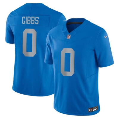 Jahmyr Gibbs Detroit Lions Blue Throwback Vapor F.U.S.E Limited Jersey - All Stitched