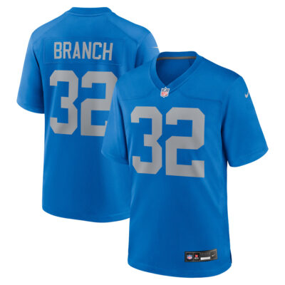 Brian Branch Detroit Lions Blue Throwback Game Jersey - All Stitched