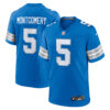 David Montgomery Detroit Lions Blue Home Game Jersey - All Stitched