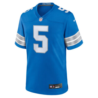 Alternative view of David Montgomery Detroit Lions Blue Home Game Jersey - All Stitched