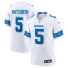 David Montgomery Detroit Lions White Away Game Jersey - All Stitched