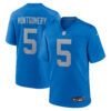 David Montgomery Detroit Lions Blue Throwback Game Jersey - All Stitched