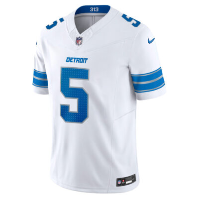 Alternative view of David Montgomery Detroit Lions White Away Vapor F.U.S.E Limited Jersey - All Stitched