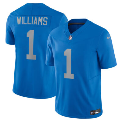 Jameson Williams Detroit Lions Blue Throwback Vapor F.U.S.E Limited Jersey - All Stitched