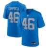 Jack Campbell Detroit Lions Blue Throwback Game Jersey - All Stitched
