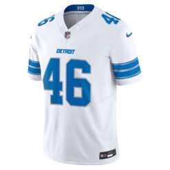 Alternative view of Jack Campbell Detroit Lions White Away Vapor F.U.S.E Limited Jersey - All Stitched