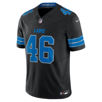 Alternative view of Jack Campbell Detroit Lions Black Alternate Vapor F.U.S.E Limited Jersey - All Stitched