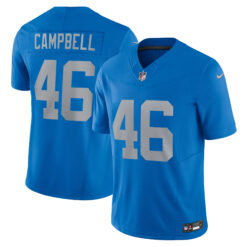 Jack Campbell Detroit Lions Blue Throwback Vapor F.U.S.E Limited Jersey - All Stitched