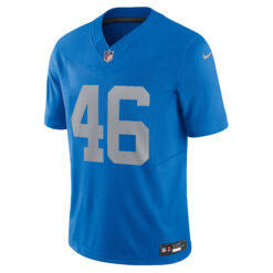 Alternative view of Jack Campbell Detroit Lions Blue Throwback Vapor F.U.S.E Limited Jersey - All Stitched