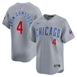 Pete Crow-Armstrong Chicago Cubs Grey Road Limited Jersey - All Stitched