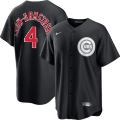 Pete Crow-Armstrong Chicago Cubs Black Lights Out Jersey - All Stitched