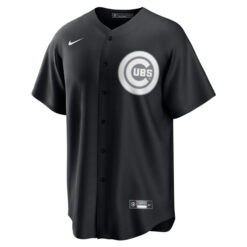 Alternative view of Pete Crow-Armstrong Chicago Cubs Black Lights Out Jersey - All Stitched
