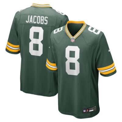 Josh Jacobs Green Bay Packers Green Home Game Jersey - All Stitched