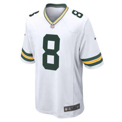 Alternative view of Josh Jacobs Green Bay Packers White Road Game Jersey - All Stitched