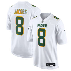 Josh Jacobs Green Bay Packers White Fashion Game Jersey - All Stitched