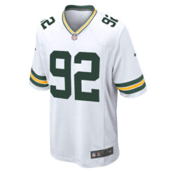 Alternative view of Reggie White Green Bay Packers White Road Game Jersey - All Stitched