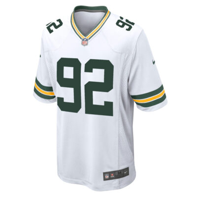Alternative view of Reggie White Green Bay Packers White Road Game Jersey - All Stitched