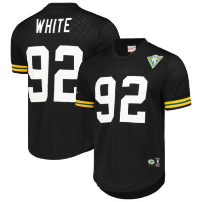 Reggie White Green Bay Packers Black Legacy Jersey - All Stitched