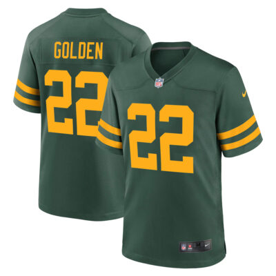 Matthew Golden Green Bay Packers Green Classic Game Jersey - All Stitched