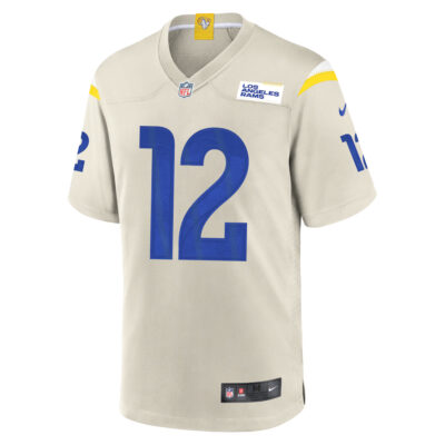 Alternative view of Puka Nacua Los Angeles Rams Bone Alternate Game Jersey - All Stitched
