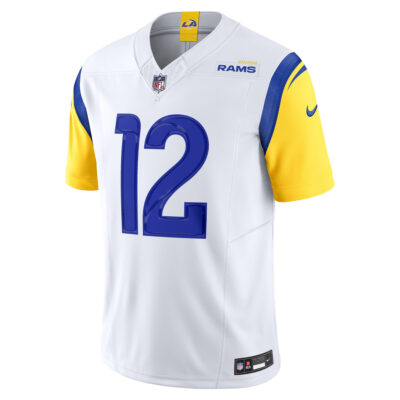 Alternative view of Puka Nacua Los Angeles Rams White Away Vapor F.U.S.E Limited Jersey - All Stitched